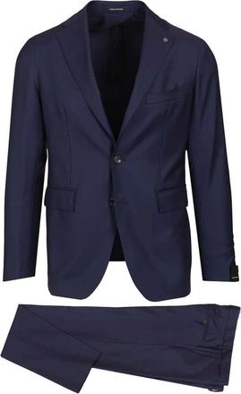Tagliatore Single-Breasted Suit - Heren - Business pakken - Blauw - S - Wol - Kostuums