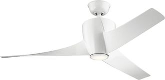 Elstead Lighting Ventilador de techo LED 142 cm ABS blanco
