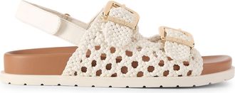 Carvela Womens Solina Weave Sandals - White - Size UK 5