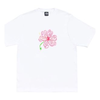 St&uuml;ssy S Flower T-Shirt White 1905189-WHIT