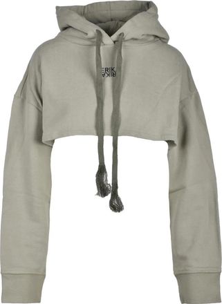 Erika Cavallini Semi Couture Maglia - Dames - Hoodies - Groen - S - Katoen - Hoodies & sweatvesten