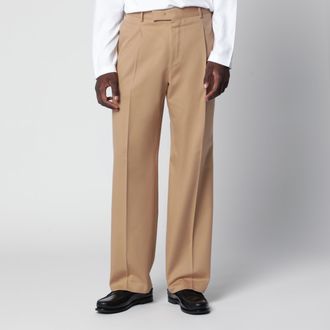 Pantaloni Torino Rope-colored cotton and wool trousers
