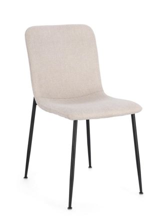 BIZZOTTO Juego de 2 sillas de comedor de fibra sint&eacute;tica, beige