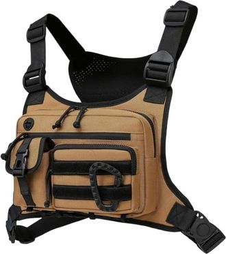 Generic Multifunctional Chest Rig Bag Adjustable Chest Front Pack Shoulder Bag Outdoor Chests Bags Backpack Vest Chests Pocket Bags for Camping, Hiking and Fi