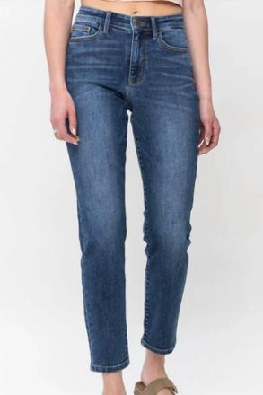 Judy Blue Womens High Waisted Slim Fit Jeans In Dark Blue
