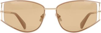 Max Mara MM0141 45E Womens Sunglasses Brown Size 58