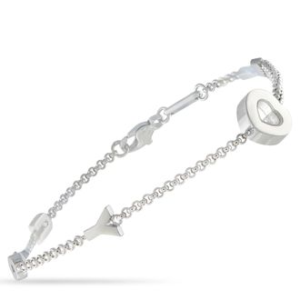 Chopard Happy Diamonds 18K White Gold Diamond I Love You Bracelet CH17-100626
