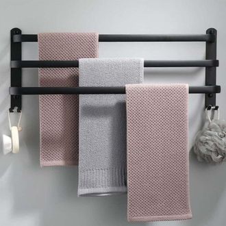 OEM Toallero De Ba&ntilde;o, Accesorio De Ba&ntilde;o, Toallero De Pared, Soporte Para Toallas De Ba&ntilde;o Sin Taladrar, Toallero Negro, Decoraci&oacute;n De Ba&ntilde;o, 80 Cm -crezuo