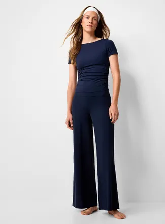 I.FIV5 Womens Velvety wide-leg pant