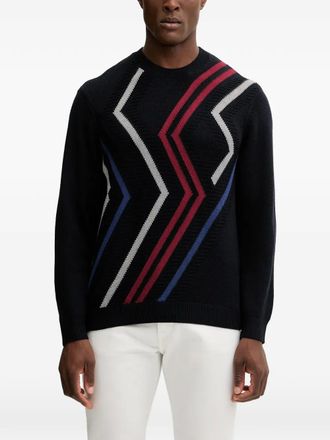 A|X Armani Exchange Maglione con motivo a zigzag - Nero