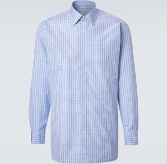 Charvet Checked cotton poplin shirt