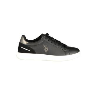 U.S.Polo Association Black Polyurethane Womens Womens Sneaker