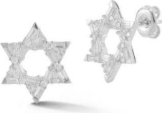 Glaze Jewelry Star of David Cubic Zirconia Stud Earrings in Silver at Nordstrom Rack