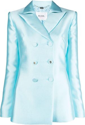 Blugirl double-breasted blazer - women - Spandex/Elastane/Polyester/Polyester - 44 - Blue