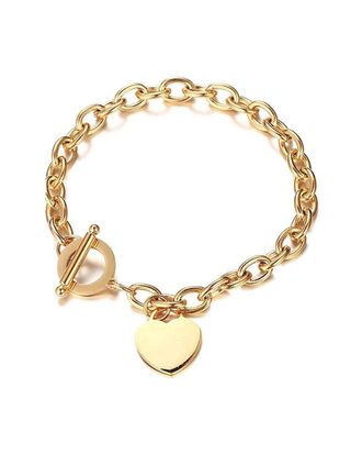 Liv Oliver 18K Heart Charm Bracelet