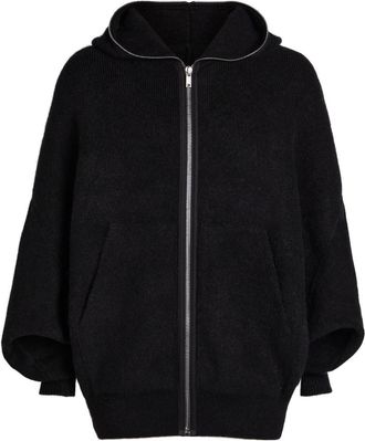 Rick Owens Hooded Alpaca-blend Jumper - Black - M