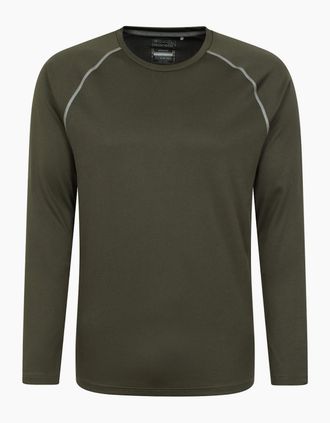 Mountain Warehouse Mens Mountain Warehouse Mens Endurance Long-Sleeved T-Shirt - Green - Size: 46