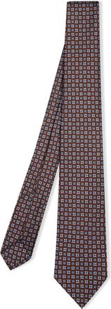 Kiton Zijden Stropdas - Heren - Stropdassen - Wit - ONE Size - Accessoires