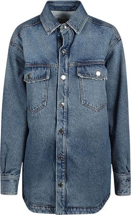 ARMARIUM Midi Denim Shirt - Dames - Spijkeroverhemden - Blauw - XS - Denim - Overhemden