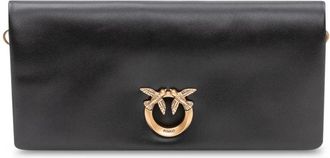 Pinko Love Bag Click Soft Horizontal - Dames - Schoudertassen - Zwart - ONE Size - Katoen - Tassen