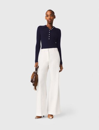 Maje Suit Trousers - White - Maje