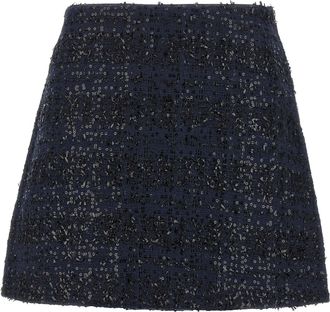 Rotate Bouclé Mini Skirt
