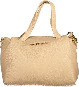 Valentino Tassen, Dames, Beige, ONE Size, Leer, Handtas van korrelig imitatieleer
