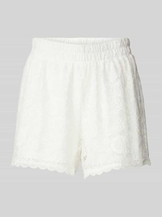 Pieces Loose Fit Shorts mit Ausbrenner-Effekt Modell OLLINE in Ecru, Gr&ouml;&szlig;e XS