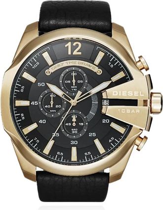 Diesel Mega Chief Horloge - Heren - Horloges - Geel - ONE Size - Katoen - Accessoires