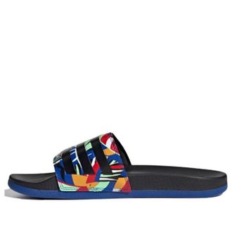 adidas (WMNS) adidas Adilette Comfort Farm Rio Prints - Black Royal Blue FW7255