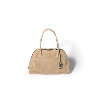 Miu Miu Vivant Suede Bag, Woman, Ecru