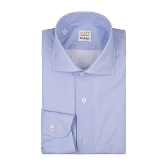 Barba Overhemden, Heren, Blauw, M, Blauw Polo Shirt voor Mannen