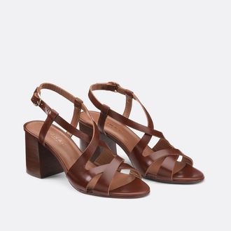 Jonak Leren sandalen Delona