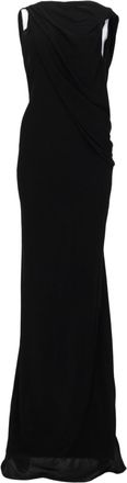Tom Ford Long Black Jersey Cr&ecirc;pe Evening Dress With Draped Bodice
