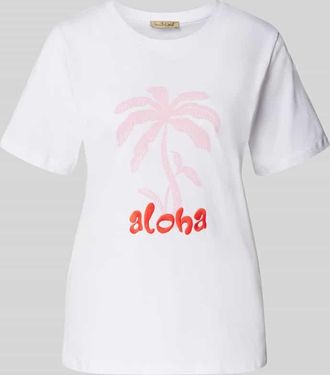 Smith & Soul T-Shirt mit Motiv-Stitching in Weiss, Größe XXL