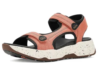 Taos Footwear Super Side Womens Sandals Coral Emboss : 10 M, Textile