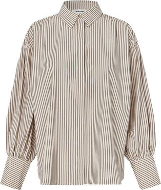 Modstr&ouml;m BaldvinMD Shirt 59222 - Dames - Blouses & Shirts - Beige - Maat: L Katoen