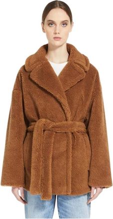 Max Mara Giaccone - Dames - Jassen - Bruin - 4XS - Wol - Jassen