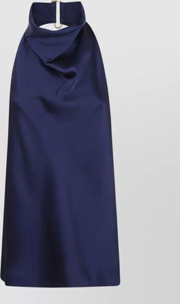 Stella McCartney halterneck top metal ring open back satin