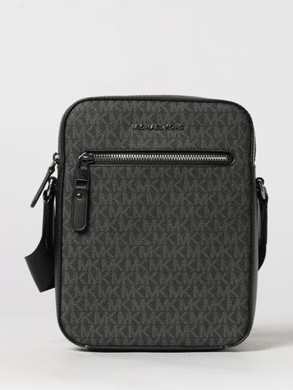 Michael Kors Borsa Varick in cotone spalmato con monogram MK all over