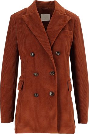 Circolo 1901 Structured Corduroy Double-Breasted Blazer