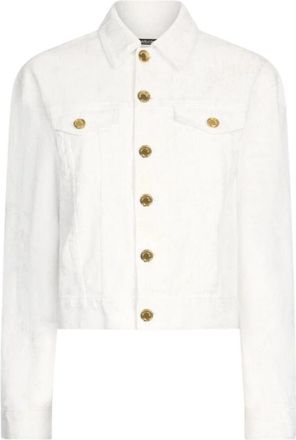 Roberto Cavalli Denim Jas met Gouden Knopen - Dames - Spijkerjassen - Wit - XS - Denim - Jassen