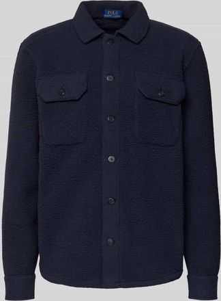 Polo Ralph Lauren Hemdjacke mit Kentkragen in Marine, Gr&ouml;&szlig;e XXL