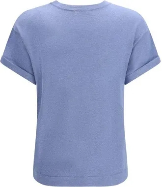 Brunello Cucinelli Womens Blue Nylon T-Shirt