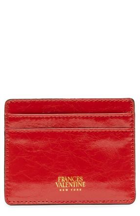 Frances Valentine Leather Card Case in Red at Nordstrom
