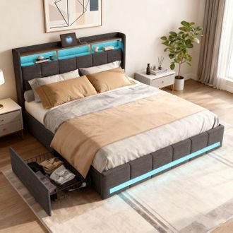 OEM Cama 140x190 - Billia - 4 Cajones - Led Rgb - Usb Y Tipo-c