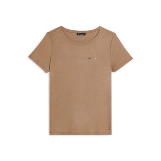 Freddy T-shirt donna con grafica in strass e logo sul fondo