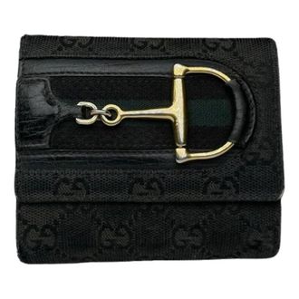 Gucci Pre-owned Wallets, unisex, Black, Size: ONE SIZE Pre-owned Leather Wallet