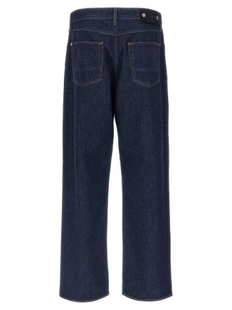 Stone Island Wide-Leg Indigo Denim Jeans - Indigo