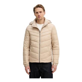 Guess Heren, Jassen, Beige, Maat: 2XL Poliester